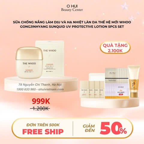 Kem chống nắng Whoo Gongjinhyang Sunquid Uv Protective Lotion